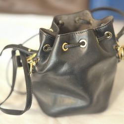 Fendi leather small bucket bag
