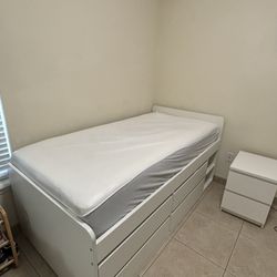 Bed Set- Full Bed With Nightstand And Mattress 
