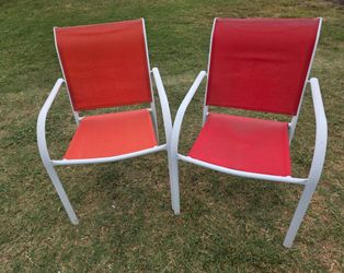 Red Outdoor chairs