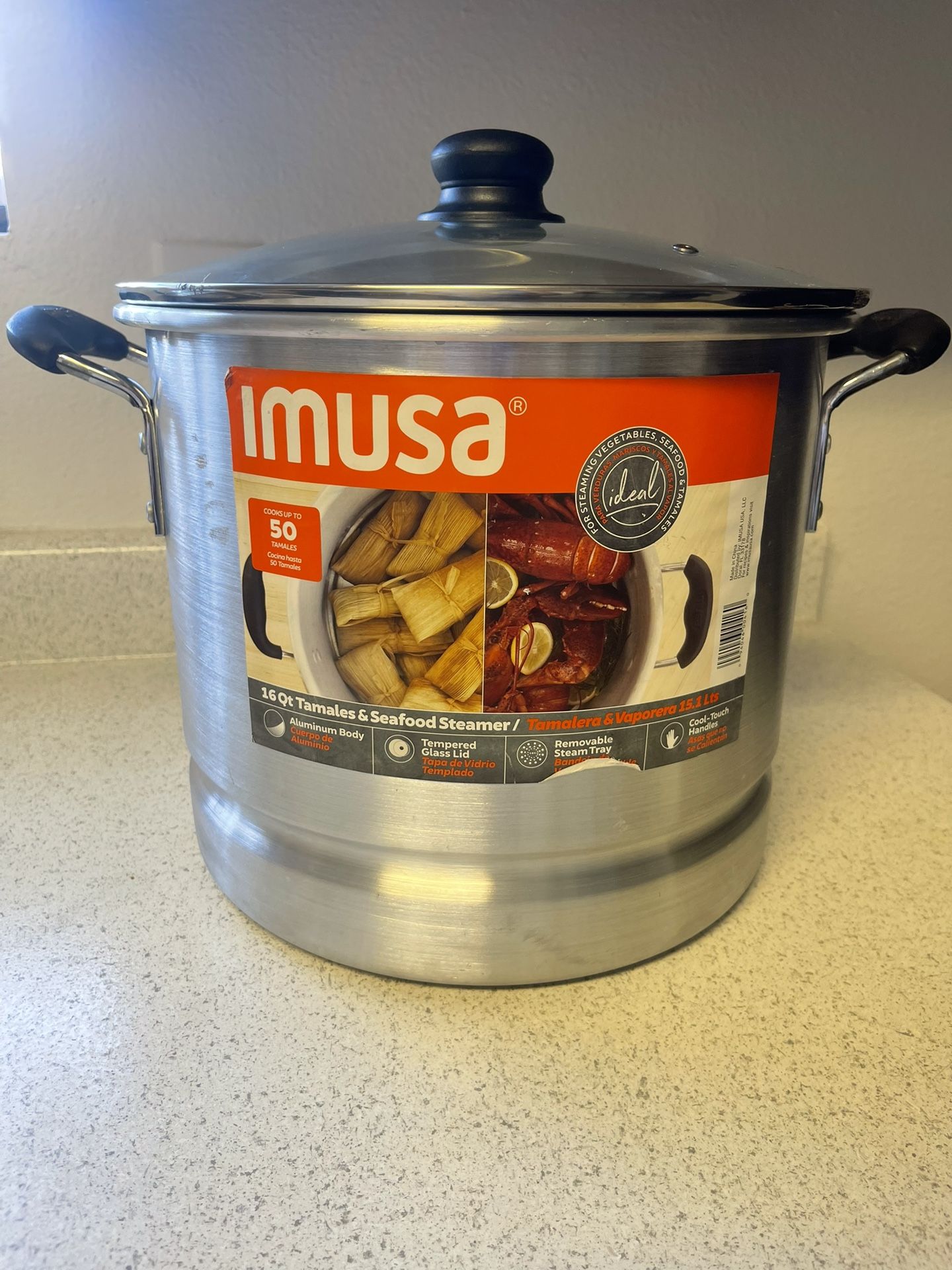 IMUSA 16qt Aluminum Steamer