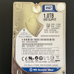 WD Scorpio Blue 1TB Hard Drive 