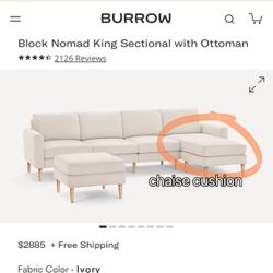 BRAND NEW! Burrow chaise cushion