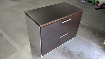 2 Drawer Wood Laminate Lateral File Cabinet