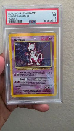 PSA 1 Mewtwo Holo 2000 Pokemon Base II #10