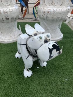 Bull Dog Handcrafted Metal Garden Decor Yard Art Man Cave