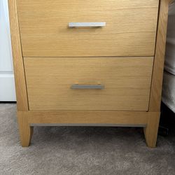 Pier 1 Matching Bed Frame + Nightstand Set