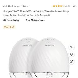 Horigen Double White Electric Wearable Breast Pump