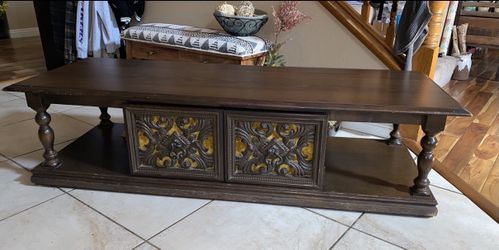 Antique coffee table and end tables