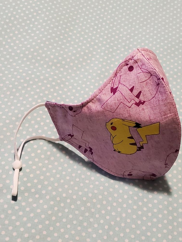 Handmade Pokemon Pikachu Adjustable Face Mask