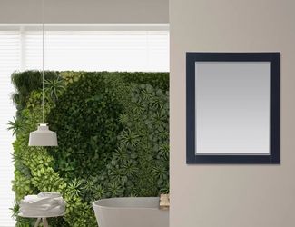 Mirror - New  still in box - Altair Maribella Rectangular Wood Framed Wall Bathroom Vanity Mirror in Classical Blue