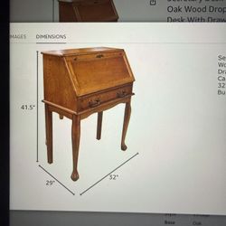 Beautiful Solid Wood Folding Secretary Desk with Drawer Signature Design  Great Condition