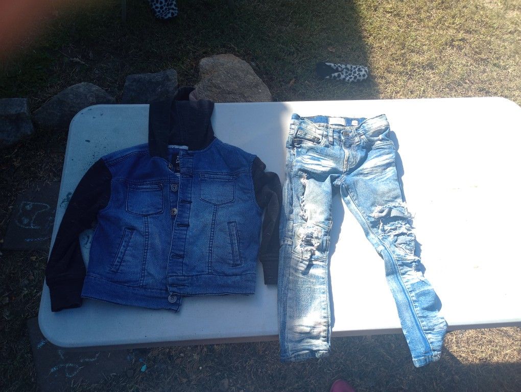 Blue Jean Jacket And Pants 