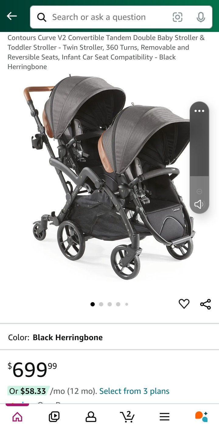 Contours Curve Double Stroller