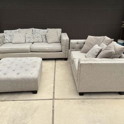 Beautiful Couch Set With Ottoman