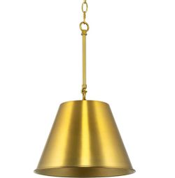 Kira Home Vida 12" Modern Industrial Pendant Light - Gold / Brass
