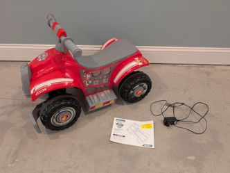 PAW Patrol Marshall 6V Electric Toddler Quad Ride-On - Complete Kit (Battery, Charger, & Manual)