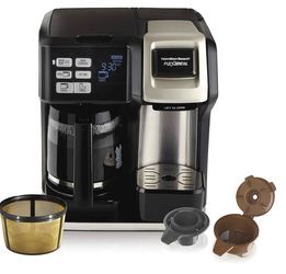 Hamilton Beach FlexBrew Trio 2-Way Drip & Single Serve Coffee Maker Single Serve Coffee Maker & 12 Cup Coffee Maker | Compatible With K-Cups, Pods or 