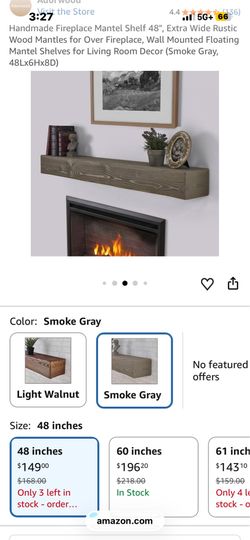 48 inch fireplace mantel shelf