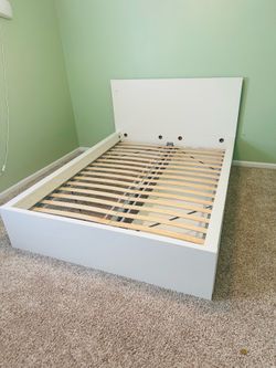 White Bed Frame with 2 storage drawers