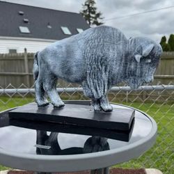 The Old Gray Buffalo Statue