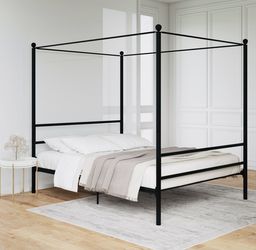 Mainstays Metal Canopy, Queen, Black 
