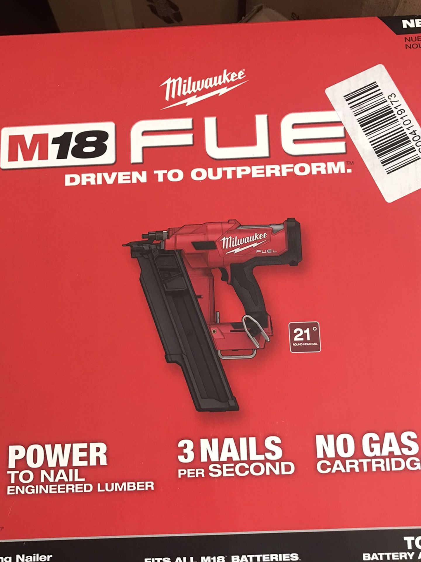 Milwaukee 2744-20 M18 FUEL 21 Degree Cordless Framing Nailer (Tool Only) New