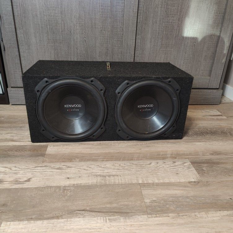 Kenwood Subwoofers 12 Inch Exceleon Dual Subs In Box