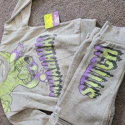 Stitch Sweat Pants And Sweatshirt Set