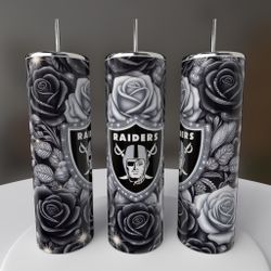 Las Vegas Raiders Football Tumbler