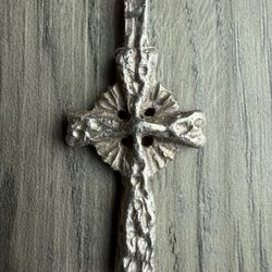 Vintage Sterling Silver Celtic Cross 2” Pendant