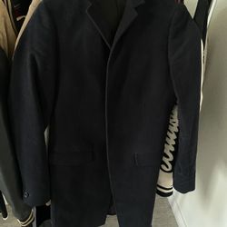 Mens Allsaints Wool Coat Size 36 - Like New Condition