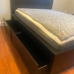 Bed Frame with Storage Drawers 