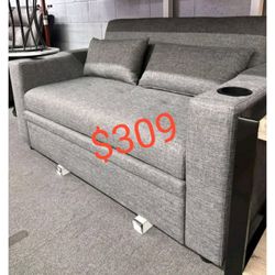 Convertible  Loveseat Sleeper Sofa With  Pull Out  Bed