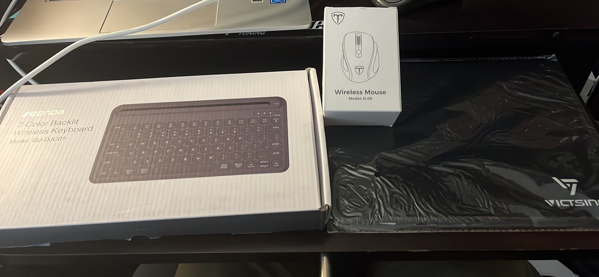 Brand New Keyboard Mouse And Mouse Pad