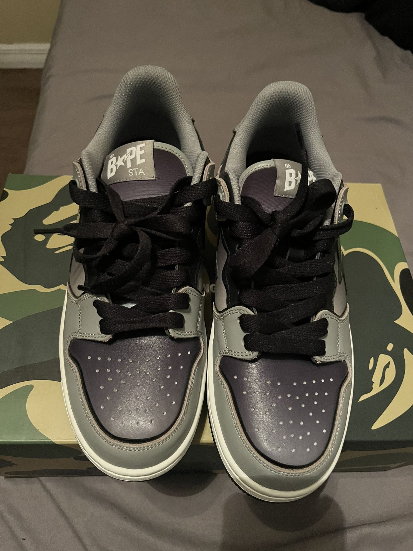 Bape Shoes - Black and Gray sz: 8.5 bapesta shoes grey and black size 9.5 Bape | Mercari main image 3