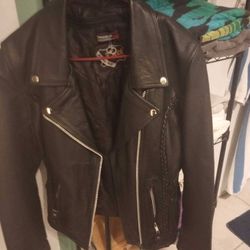 Real Leather Jacket With a Zipped In Vest 