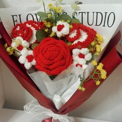 Crochet Bouquet rose Mothers Day