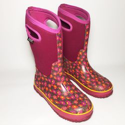 Girls Bogs Sweet Pea Berry Rain Winter Snow Boots Kids Size 4