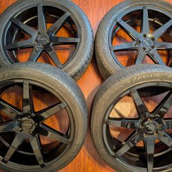 RIMS AND TIRES 22" 5X114.3 AND 5X112