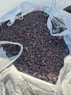 3/4" Cinder Lava Rocks, 1 Yard in Super Sack