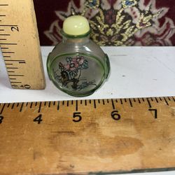 Chinese Glass Snuff Bottle Reverse Painted 