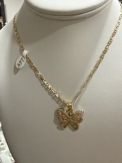 Bonita cadena para mujer en oro de 14k garantizado