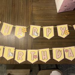 Hello Kitty Birthday Sign