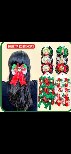 Mexican bows for girls, moños mexicanos para niñas, september 15th, tricolor
