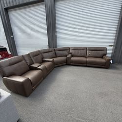 ‼️🚚FREE DELIVERY Premium Leather Recliner Sectional Couch