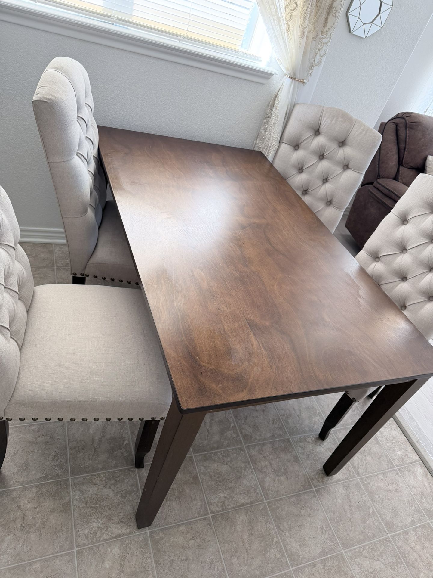 Dining Table Set - 4 Chairs Good Condition