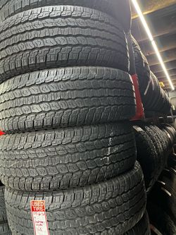 4 USED 27560R20 GOODYEAR WRANGLER All Season tires for $250 installed and balanced . 275 60 20 275 60 R 20 27560R20 275/60/20 275/60/R20  Texas Extrem