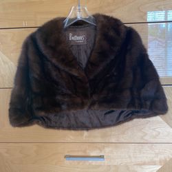 Real Mink Fur Shawl