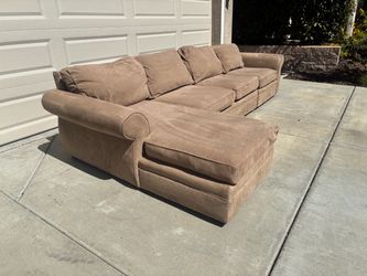 Tan Sectional Sofa with Chaise