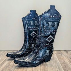 Women's Rubber Cowboy Rain Boots